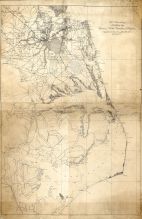 Virginia and North Carolina Chart 1862 17x25